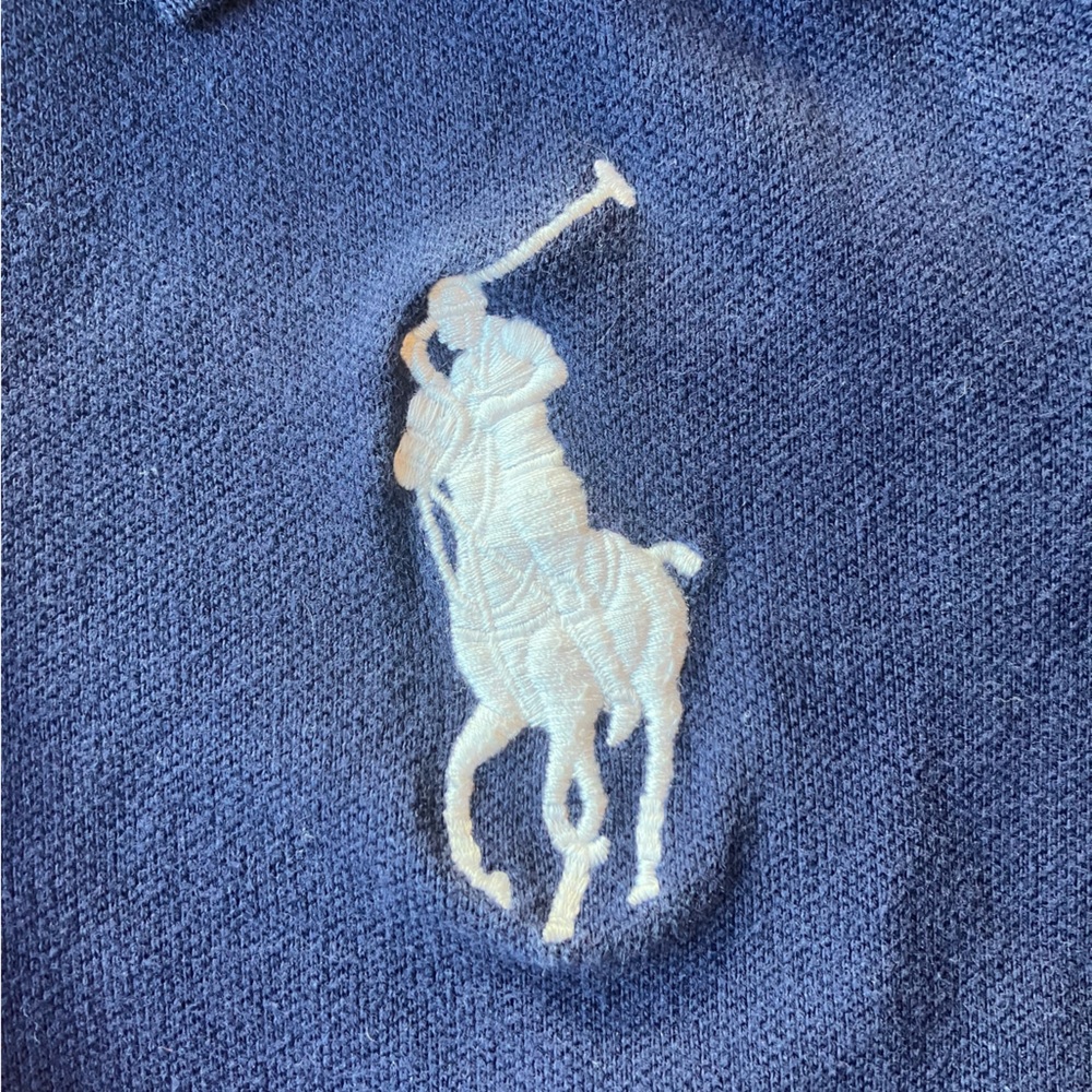 Polo Ralph Lauren Kids S 7Y girls polo dress Navy Blue original big pony logo - Picture 8 of 10